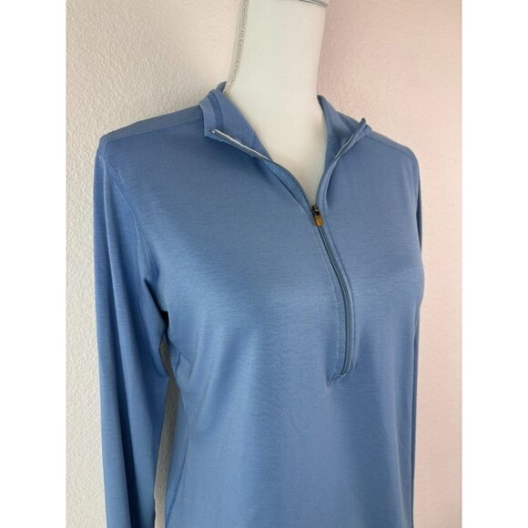 REI women's large blue long sleeve 1/4 zip lightweight‎ pullover top hiking - Picture 2 of 5
